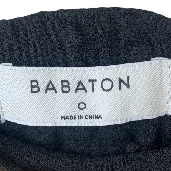 Aritzia Babaton Conan Pant Cropped Dress Pant Black White Stripe Women's Size 0 - Picture 9 of 12